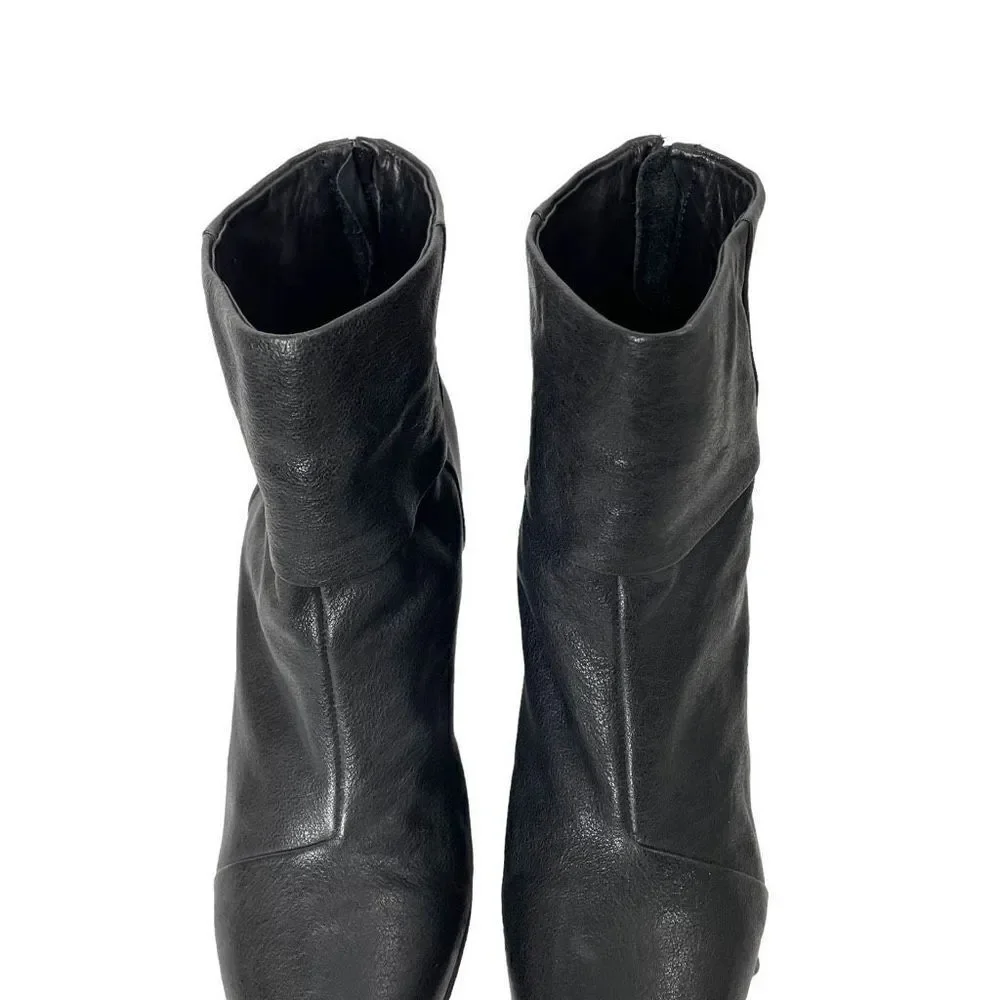 Rag‎ & Bone Newbury leather heeled ankle boots Size 10 black